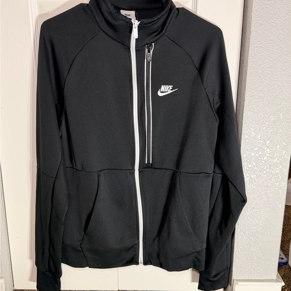 Nike Black and White Full-Zip Jacket
